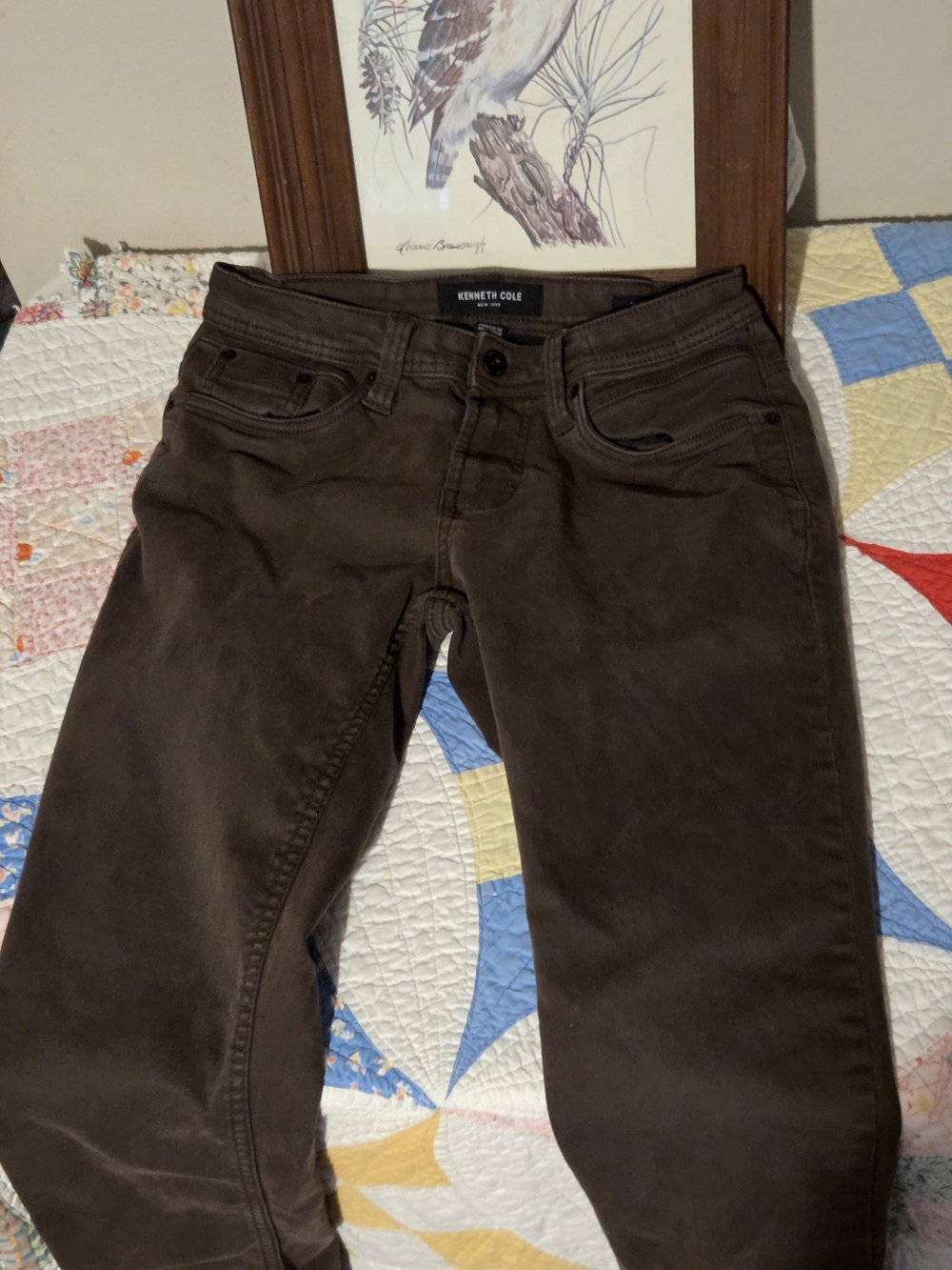 Jeans brown Kenneth Cole 28x30 men's pants great color for casual or work